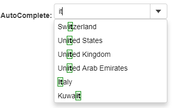 AutoComplete